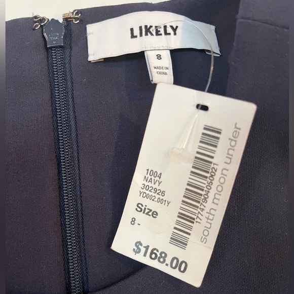 Likely South Moon Under Side Cut Out Navy Blue Dress 8 NWT - Picture 6 of 6